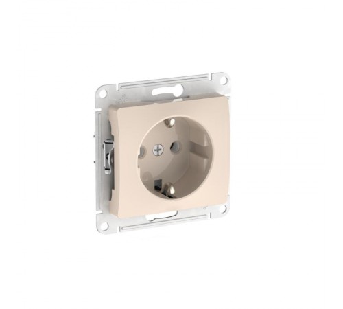 Glossa Бежевый Розетка с заземлением, 16А, механизм, быстрозажимные клеммы  GSL000243S  SE