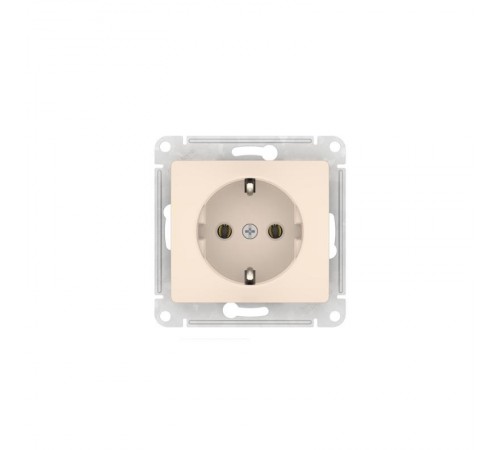 Glossa Бежевый Розетка с заземлением, 16А, механизм, быстрозажимные клеммы  GSL000243S  SE