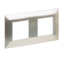 SKANDY Рамка 2-местная SK-F32N металл никель   SK-M22-M-K50  IEK