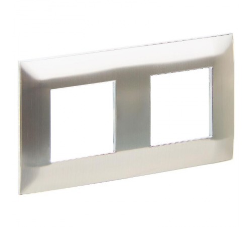 SKANDY Рамка 2-местная SK-F32N металл никель   SK-M22-M-K50  IEK