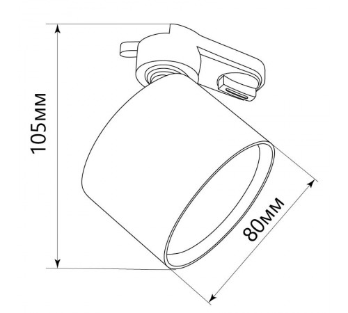 Светильник трековый однофазный под лампу GX53, белый AL159  41366  Feron