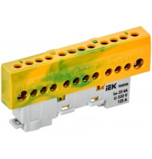 TEKFOR Шина PE "земля" изолированная на универсальном держателе 8х12-12-ЖЗ  TF-NN20-12-KL-K52  IEK