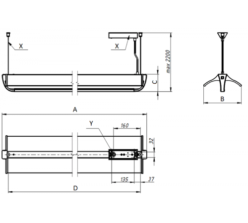Светильник светодиодный REFLECT LED 1500 HFD 4000K  1323000060  Световые Технологии
