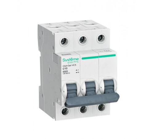 Выключатель автоматический трёхполюсный 10A C 6kA City9  C9F36310 Systeme Electric