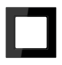 Рамка для вертикальной и горизонтальной установки, 1 пост; дюропласт; черный; A CREATION  AC581SW  Jung