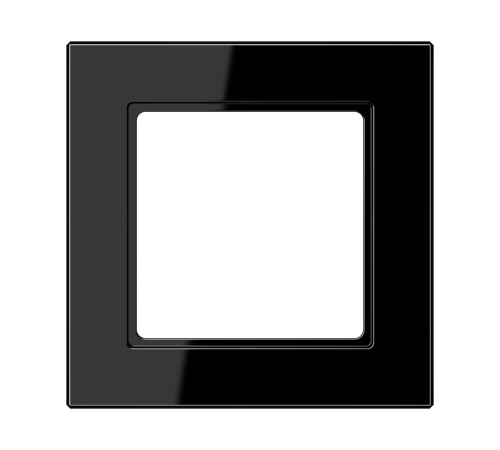 Рамка для вертикальной и горизонтальной установки, 1 пост; дюропласт; черный; A CREATION  AC581SW  Jung