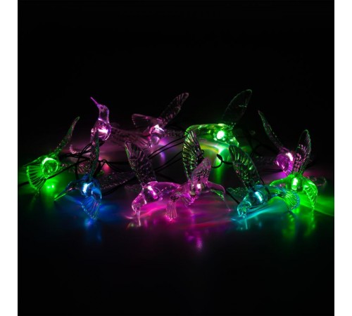 Садовая гирлянда ERASF22-26 Колибри на солнечной батарее 3.8 метра  Б0053366  ЭРА