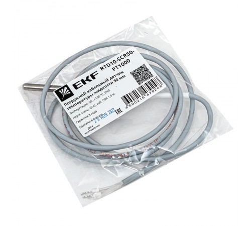 Погружной кабельный датчик температуры жидкости 50 мм  RTD10-SCR50-PT1000  EKF