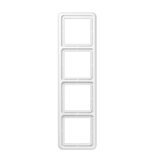 Рамка для вертикальной и горизонтальной установки ударопрочная, 4-кратная; белая  CD584WUWW  Jung