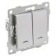 Ugra Выключатель 2кл. (инд), СУ , 10А, 250В, серебро  С11В28-004  GUSI Electric