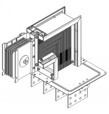 Секц. флан. вверх Тип2 630А Al 3L+N+PER НК IP55 тран. IEK  LB-0630A4-25-F-FU2  IEK
