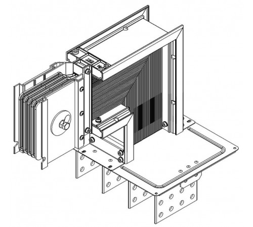 Секц. флан. вверх Тип2 800А Al 3L+N+PER НК IP55 тран. IEK  LB-0800A4-25-F-FU2  IEK