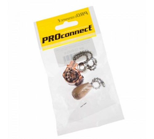 Выключатель для настенного светильника c деревянным наконечником "Silver" индивидуальная упаковка 1 шт. PROCONNECT  32-0105-9  PROconnect