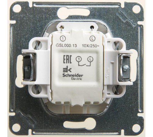 Glossa Перламутр Выключатель 1-клавишный с подсветкой сх.1а, 10AX  GSL000613  SE