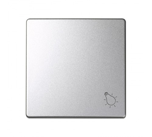 Simon 82 Клавиша с пиктограммой  "лампа" для одноклавишного выключателя, S82 Detail алюминий  82018-93  Simon