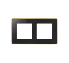 Simon 82 Рамка декоративная, 2 поста, Select, S82 Detail, графит-золото  8201620-242  Simon