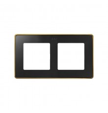 Simon 82 Рамка декоративная, 2 поста, Select, S82 Detail, графит-золото  8201620-242  Simon