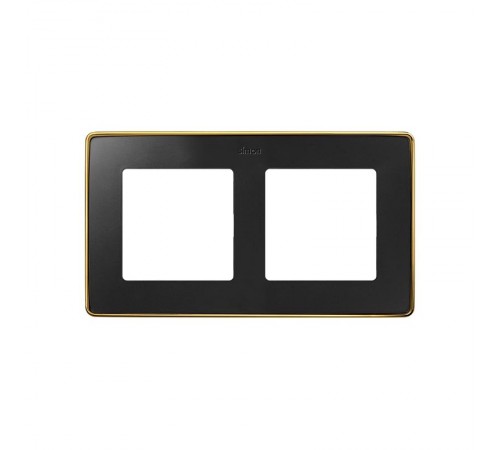 Simon 82 Рамка декоративная, 2 поста, Select, S82 Detail, графит-золото  8201620-242  Simon