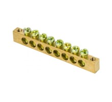 Шина "0" (8х12мм.) 125А 8 отверстий крепеж по краям латунь EKF PROxima  sn0-125-8-k  EKF