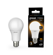 Лампа светодиодная LED 12Вт E27 220В 2700К A60 шар  102502112  Gauss