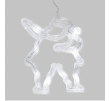 Фигура светодиодная "Санта Клаус" на присоске с подвесом, цвет белый  501-018  NEON-NIGHT