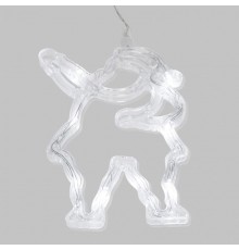 Фигура светодиодная "Санта Клаус" на присоске с подвесом, цвет белый  501-018  NEON-NIGHT