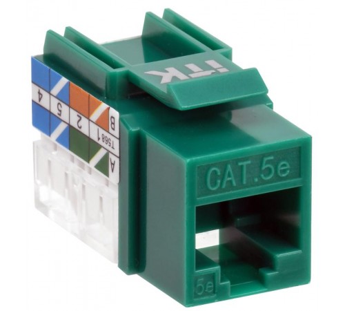 Модуль Keystone Jack кат.5E UTP 110 IDC 90град зелёный  CS1-1C5EU-11-02  ITK