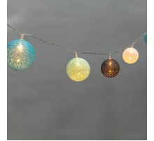 Тайские фонарики "Северное сияние" 3,5 м, прозрачный ПВХ, 20 LED, теплый белый, питание 2 х АА (батарейки не в комплекте)  303-086  NEON-NIGHT