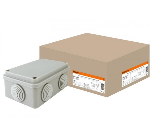 Коробка распределительная о/п 120х80х50мм, крышка, IP55, 6 вх.  SQ1401-0105  TDM