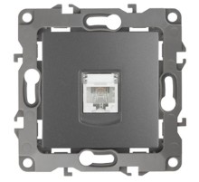 Розетка телефонная 12-3105-12 RJ11,  графит  Б0019342  ЭРА