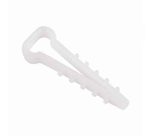 Дюбель-хомут нейлоновый прямоугольный 6-12 мм, белый, упаковка 100 шт.  07-4612  REXANT