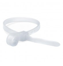 Хомут P6.6 с монтажным отверстием. белый. 4.8х200  252200-S  DKC