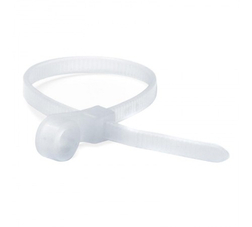 Хомут P6.6 с монтажным отверстием. белый. 4.8х200  252200-S  DKC