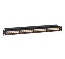 Патч-панель 19",1U,CAT6, 24 порта RJ45, экранированная  RN6PPF241BK  DKC