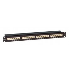 Патч-панель 19",1U,CAT6, 24 порта RJ45, экранированная  RN6PPF241BK  DKC