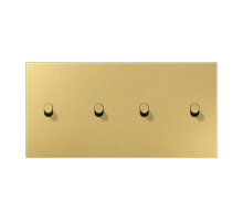 Центральная плата, 2 поста, для горизонтальной установки, тумблеры 2+2,цилиндр; металлическое исполнение; латунь классик; серия LS  ME12-250CR25  Ju