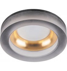 Светильник точечный встраиваемый под лампу DL2541 MR16 13W G5.3 матовый черный,золото, круг  32636  FERON
