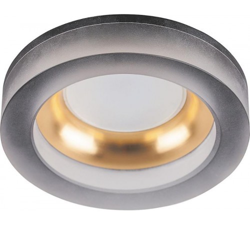 Светильник точечный встраиваемый под лампу DL2541 MR16 13W G5.3 матовый черный,золото, круг  32636  FERON