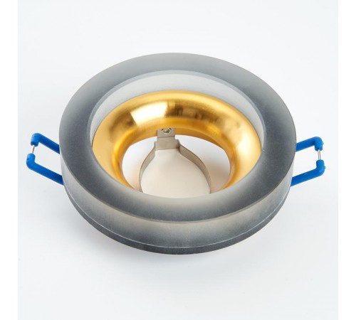 Светильник точечный встраиваемый под лампу DL2541 MR16 13W G5.3 матовый черный,золото, круг  32636  FERON