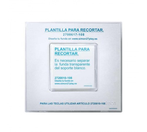 Simon 27 Клавиша декоративная сменная для выключателя (широкий модуль), S27 Play, прозрачный  2720010-108  Simon