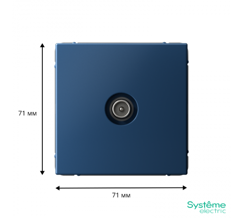 ArtGallery Аквамарин Розетка TV оконечная 1DB, механизм  GAL001191  SE