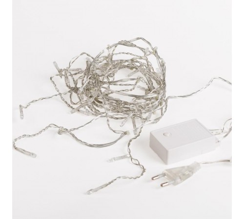 Гирлянда светодиодная Бахрома 3х0,8 м, 200 LED, цвет теплый белый, прозрачный ПВХ  255-066  NEON-NIGHT