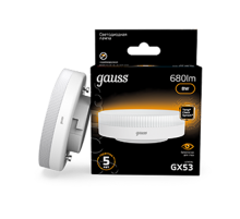 Лампа светодиодная LED 8Вт GX53 220В 2700К  108008108  Gauss