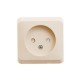Этюд Кремовый С/У Розетка без заземления с защитными шторками  PC16-002K  SE
