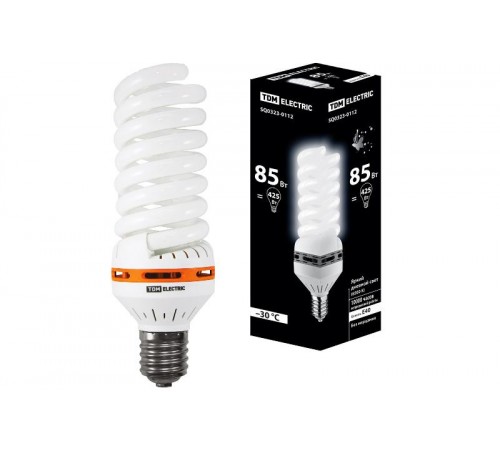 Лампа энергосберегающая КЛЛ-FS-85 Вт-6500 К-Е40 (85х265 мм)  SQ0323-0112  TDM