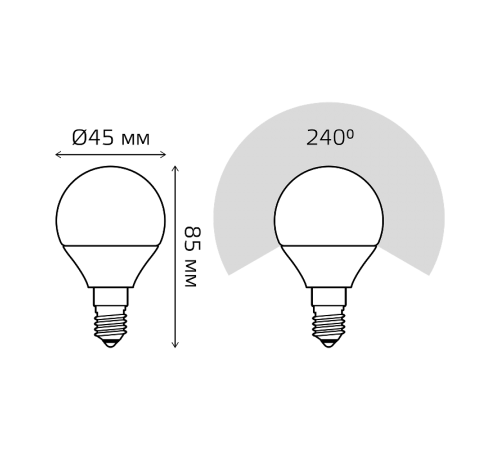 Лампа светодиодная LED Elementary Шар 12W 880lm E14 3000K  53112  Gauss