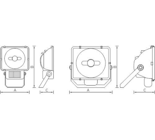 Прожектор ГО UMA 2000H Grey SET 2000Вт IP66 серый  1355000110  Световые Технологии