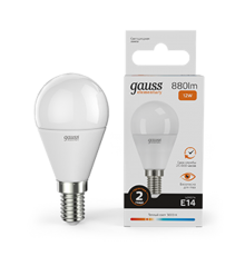 Лампа светодиодная LED Elementary Шар 12W 880lm E14 3000K  53112  Gauss