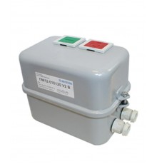 ПМ12-010120 У2 В, 220В/50Гц, 1з, 10А, нереверсивный, в корпусе IP54, с кнопками ПУСК и СТОП, пускатель электромагнитный  ET000193  Электротехник