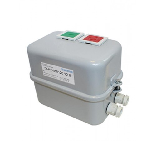 ПМ12-010120 У2 В, 220В/50Гц, 1з, 10А, нереверсивный, в корпусе IP54, с кнопками ПУСК и СТОП, пускатель электромагнитный  ET000193  Электротехник